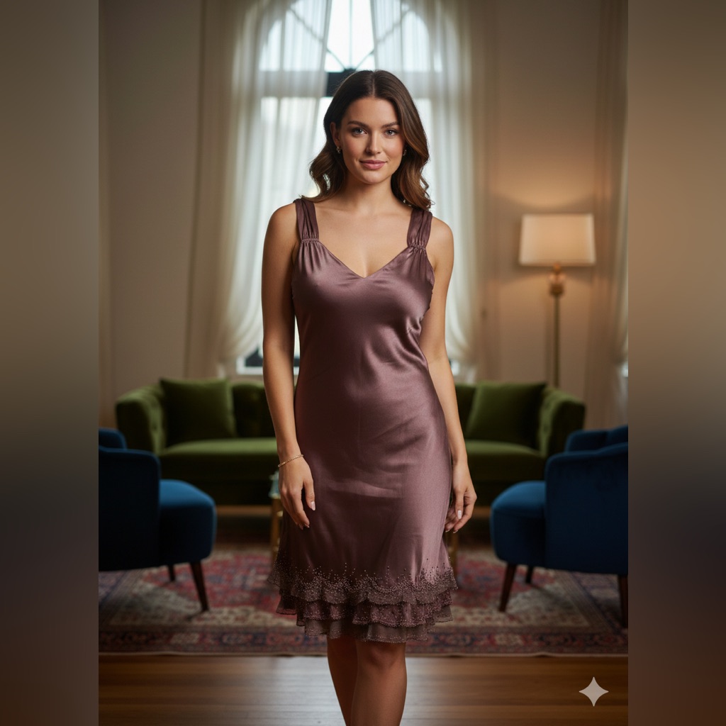 Nwt Y2k Jones New York Dress 100% Silk Beautiful Purple Size 12
